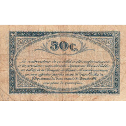 Albi, Castres, Mazamet (Tarn) - Pirot 5-9 variété - 50 centimes - 1917 - Etat : TB