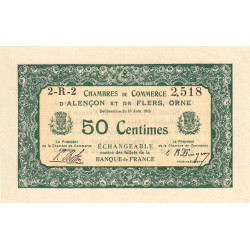 Alençon & Flers (Orne) - Pirot 6-23 - 50 centimes - Série 2R2 - 10/08/1915 - Etat : SPL