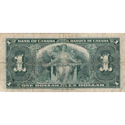 Canada - Pick 58e - 1 dollar - Série R/N - 02/01/1937 (1950) - Etat : TB-