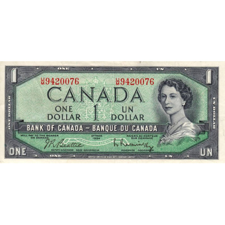 Canada - Pick 75b - 1 dollar - Série U/M - 1954 (1961) - Etat : TTB