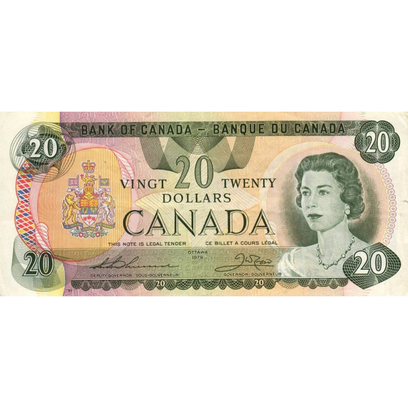 Canada - Pick 93c_2 - 20 dollars - Série 566 - 1979 (1988) - Etat : TTB