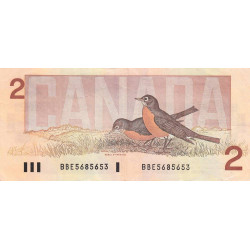 Canada - Pick 94b_1 - 2 dollars - Série BBE - 1986 (1988) - Etat : TTB