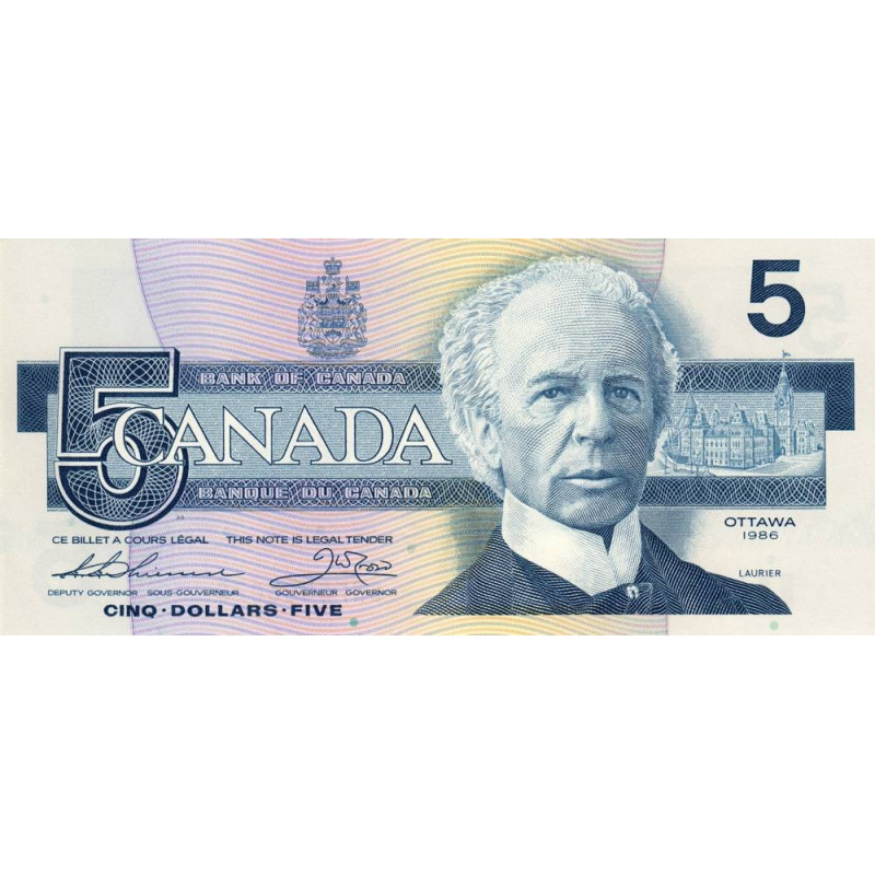 Canada - Pick 95b - 5 dollars - Série GNF - 1986 (1990) - Etat : NEUF