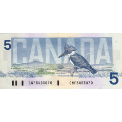 Canada - Pick 95b - 5 dollars - Série GNF - 1986 (1990) - Etat : NEUF