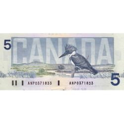 Canada - Pick 95d - 5 dollars - Série ANP - 1986 (1999) - Etat : SUP+ à SPL