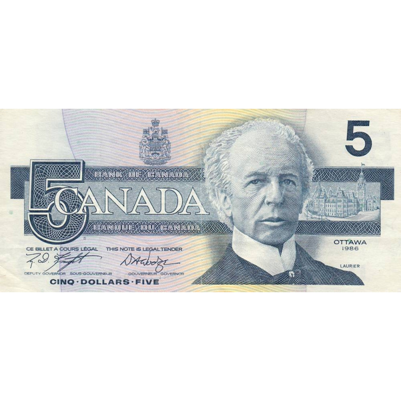 Canada - Pick 95e_1 - 5 dollars - Série ANP - 1986 (2001) - Etat : TTB