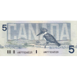 Canada - Pick 95e_1 - 5 dollars - Série ANP - 1986 (2001) - Etat : TTB