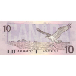 Canada - Pick 96b - 10 dollars - Série BDR - 1989 (1994) - Etat : SUP+