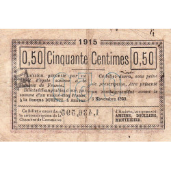 Amiens - Pirot 7-32 - 50 centimes - 1915 - Etat : TB