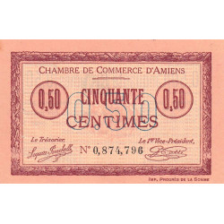 Amiens - Pirot 7-32 - 50 centimes - 1915 - Etat : SUP+