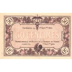 Macon et Bourg - Pirot 78-1 - 50 centimes - Sans série - 01/09/1915 - Etat : SUP