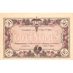 Macon et Bourg - Pirot 78-1 - 50 centimes - Sans série - 01/09/1915 - Etat : TTB