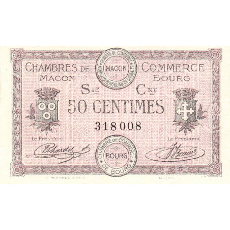 Macon et Bourg - Pirot 78-7 - 50 centimes - Série Crt - 01/09/1915 - Etat : NEUF