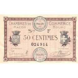 Macon et Bourg - Pirot 78-13 - 50 centimes - Série F - 04/08/1921 - Etat : TTB+