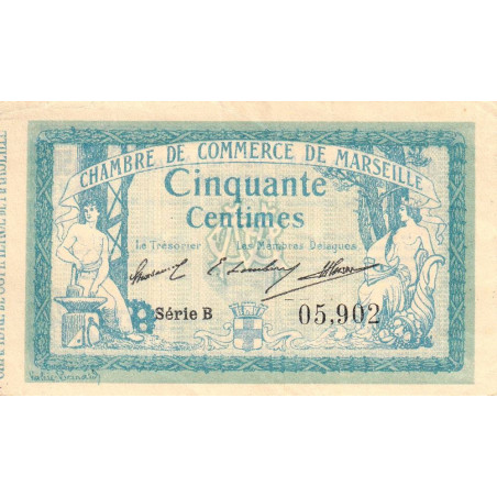 Marseille - Pirot 79-1 variété  - 50 centimes - Série B - 12/08/1914 - Etat : TTB