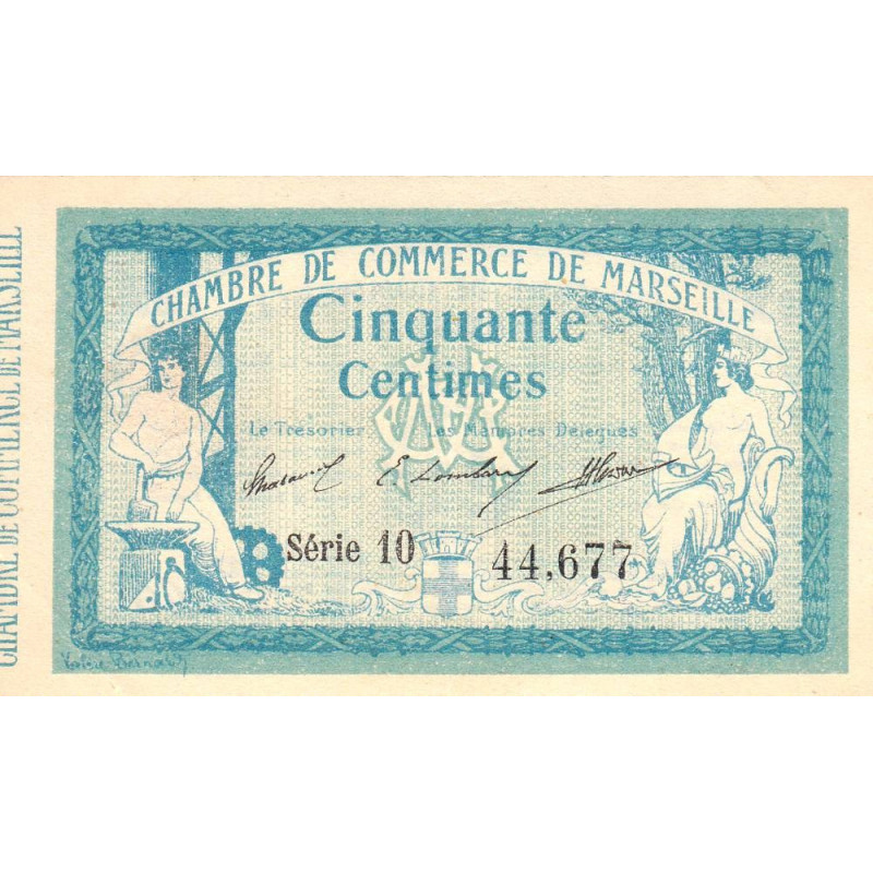 Marseille - Pirot 79-27 - 50 centimes - Série 10 - 12/08/1914 - Etat : SUP+