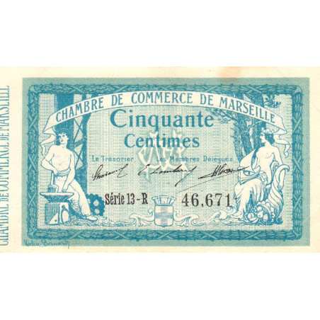 Marseille - Pirot 79-37 - 50 centimes - Série 13-R - 12/08/1914 - Etat : SUP