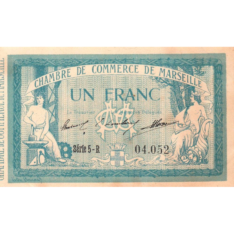 Marseille - Pirot 79-41 - 1 franc - Série 5-R - 12/08/1914 - Etat : TTB-