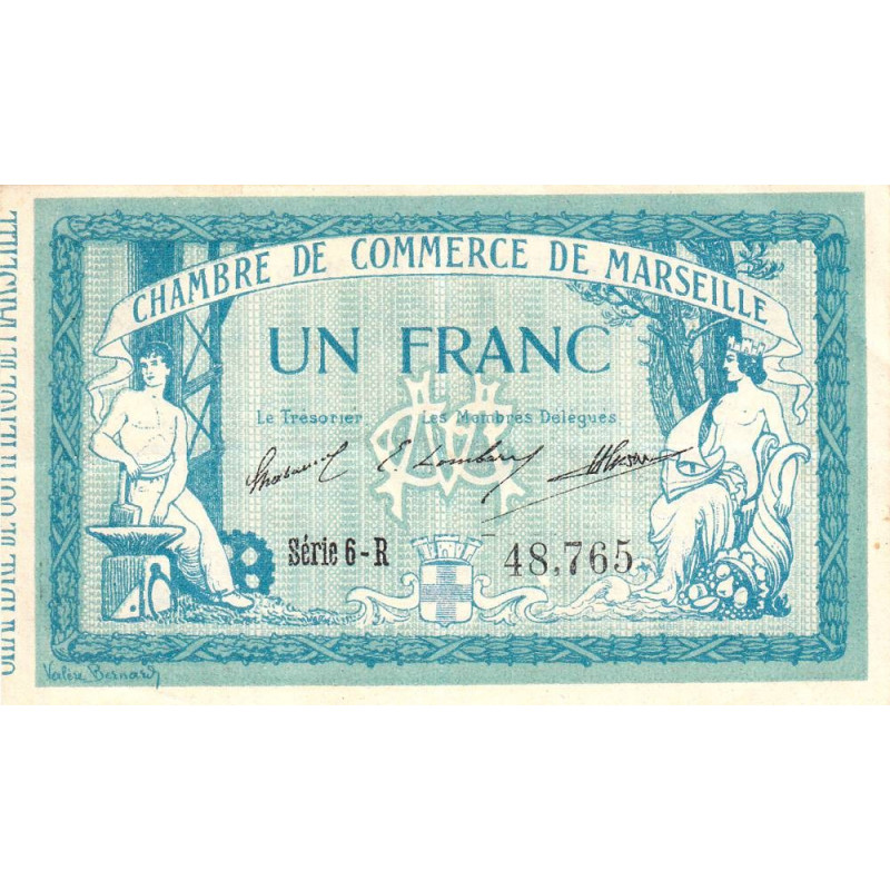 Marseille - Pirot 79-41 - 1 franc - Série 6-R - 12/08/1914 - Etat : TTB