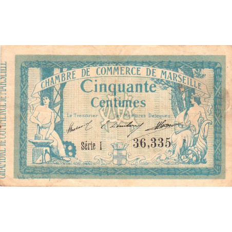 Marseille - Pirot 79-45 - 50 centimes - Série I - 05/11/1915 - Etat : TB