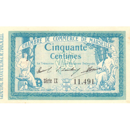 Marseille - Pirot 79-45 - 50 centimes - Série IX - 05/11/1915 - Etat : SUP