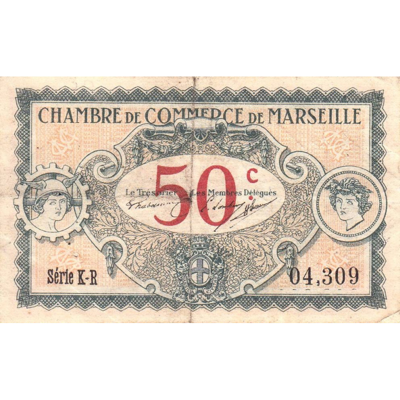 Marseille - Pirot 79-67 - 50 centimes - Série K-R - 05/06/1917 - Etat : TB