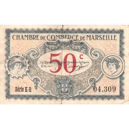 Marseille - Pirot 79-67 - 50 centimes - Série K-R - 05/06/1917 - Etat : TB