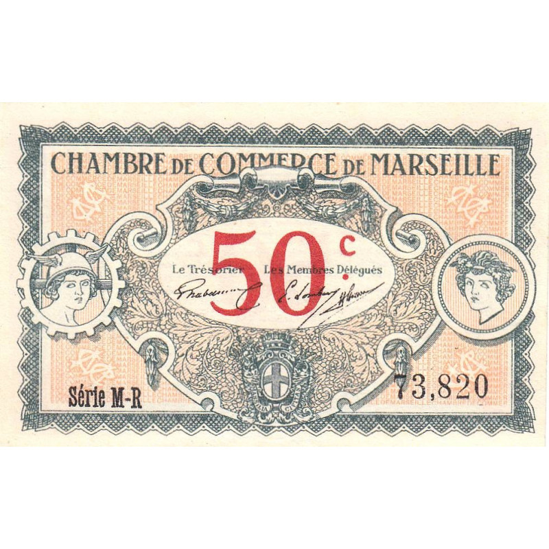 Marseille - Pirot 79-67 - 50 centimes - Série M-R - 05/06/1917 - Etat : NEUF