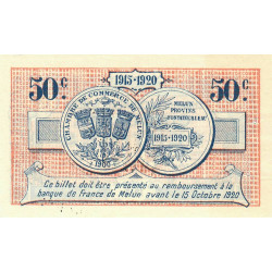 Melun - Pirot 80-1 - 50 centimes - 15/10/1915 - Etat : SUP+