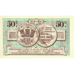 Melun - Pirot 80-7 - 50 centimes - 21/11/1919 - Etat : TTB+