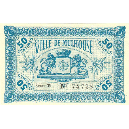 Mulhouse - Pirot 132-1 - 50 centimes - Série E - 27/12/1918 - Etat : NEUF