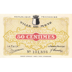 Metz - Pirot 131-1a - 50 centimes - 27/12/1918 - Etat : SPL à NEUF