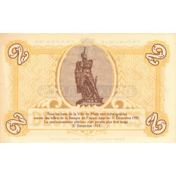 Metz - Pirot 131-6 - 2 francs - 27/12/1918 - Etat : SPL