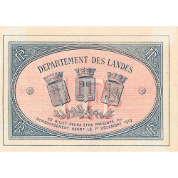 Mont-de-Marsan - Pirot 82-8 - 1 franc - Série AAA - 01/12/1914 - Etat : SPL