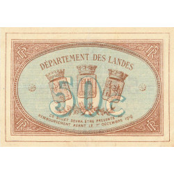 Mont-de-Marsan - Pirot 82-12 - 50 centimes - Série Z - 1916 - Etat : TTB