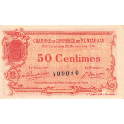 Montauban - Pirot 83-1 variété - 50 centimes - 1914 - Etat : SUP