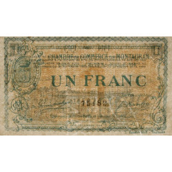 Montauban - Pirot 83-6 variété - 1 franc - 1914 - Etat : SUP+