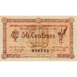 Albi, Castres, Mazamet (Tarn) - Pirot 5-1 - 50 centimes - 30/11/1914 - Etat : SUP