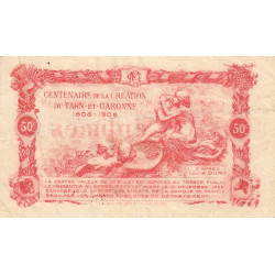 Montauban - Pirot 83-13 variété - 50 centimes - 1917 - Etat : TB+