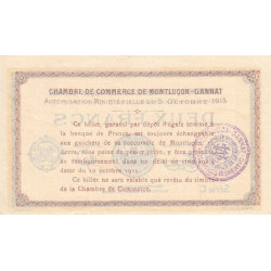 Montluçon-Gannat - Pirot non répertorié - 2 francs - Série C - 1915 - Spécimen - Etat : SUP