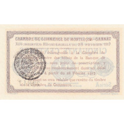 Montluçon-Gannat - Pirot 84-28a_1 - 50 centimes - Série A - 1917 - Etat : NEUF