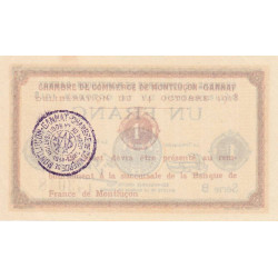 Montluçon-Gannat - Pirot 84-42 - 1 franc - Série B - 1918 - Etat : SUP+