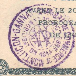 Montluçon-Gannat - Pirot 84-58a - 1 franc - Série B - 1921 - Etat : SPL