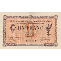 Albi, Castres, Mazamet (Tarn) - Pirot 5-5 - 1 franc - 30/11/1914 - Etat : SUP