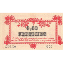 Montpellier - Pirot 85-6 - 50 centimes - Série 055 - 09/08/1915 - Etat : SUP+