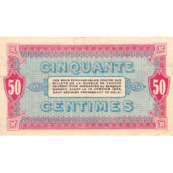 Moulins et Lapalisse - Pirot 86-15 - 50 centimes - Série 278 - 09/01/1920 - Etat : TB