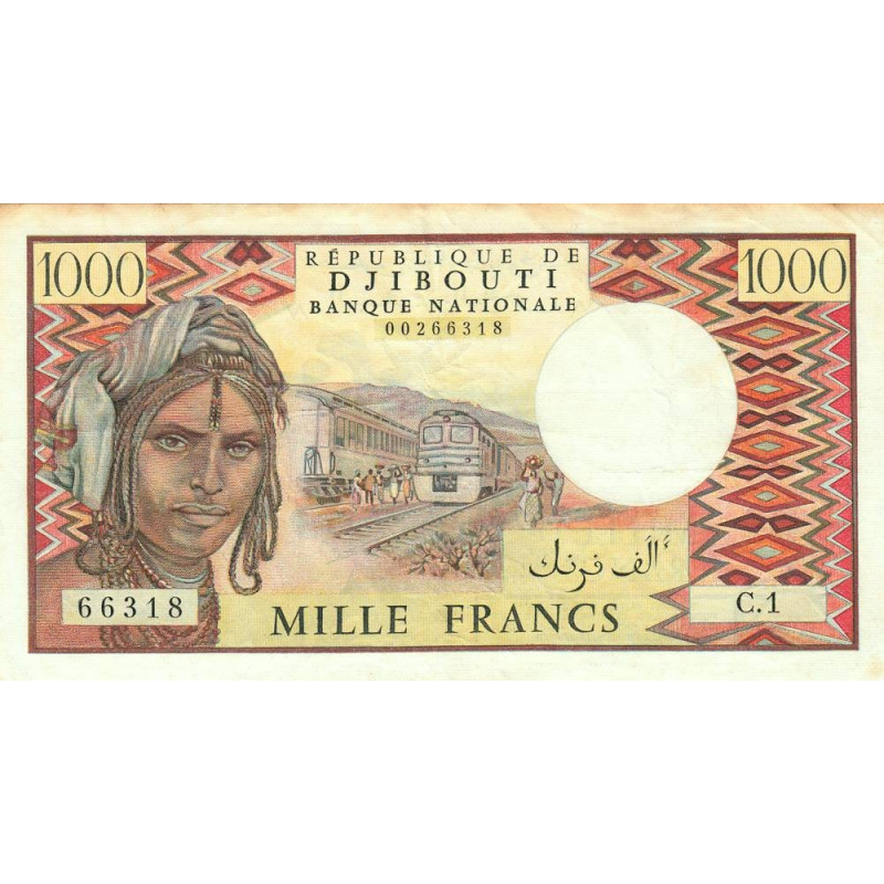 Djibouti - Pick 37a - 1'000 francs - Série C.1 - 1979 - Etat : TB+