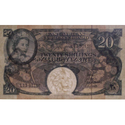 Afrique Orientale Britannique - Pick 39 - 20 shillings - Série L13 - 1958 - Etat : TTB