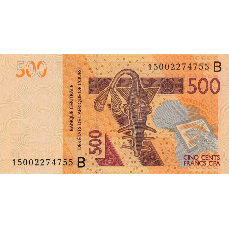 Bénin - Pick 219Bd - 500 francs - 2015 - Etat : NEUF