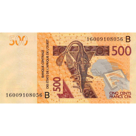 Bénin - Pick 219Be - 500 francs - 2016 - Etat : NEUF